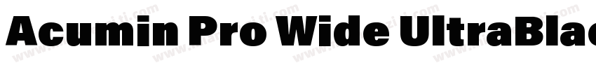 Acumin Pro Wide UltraBlack字体转换